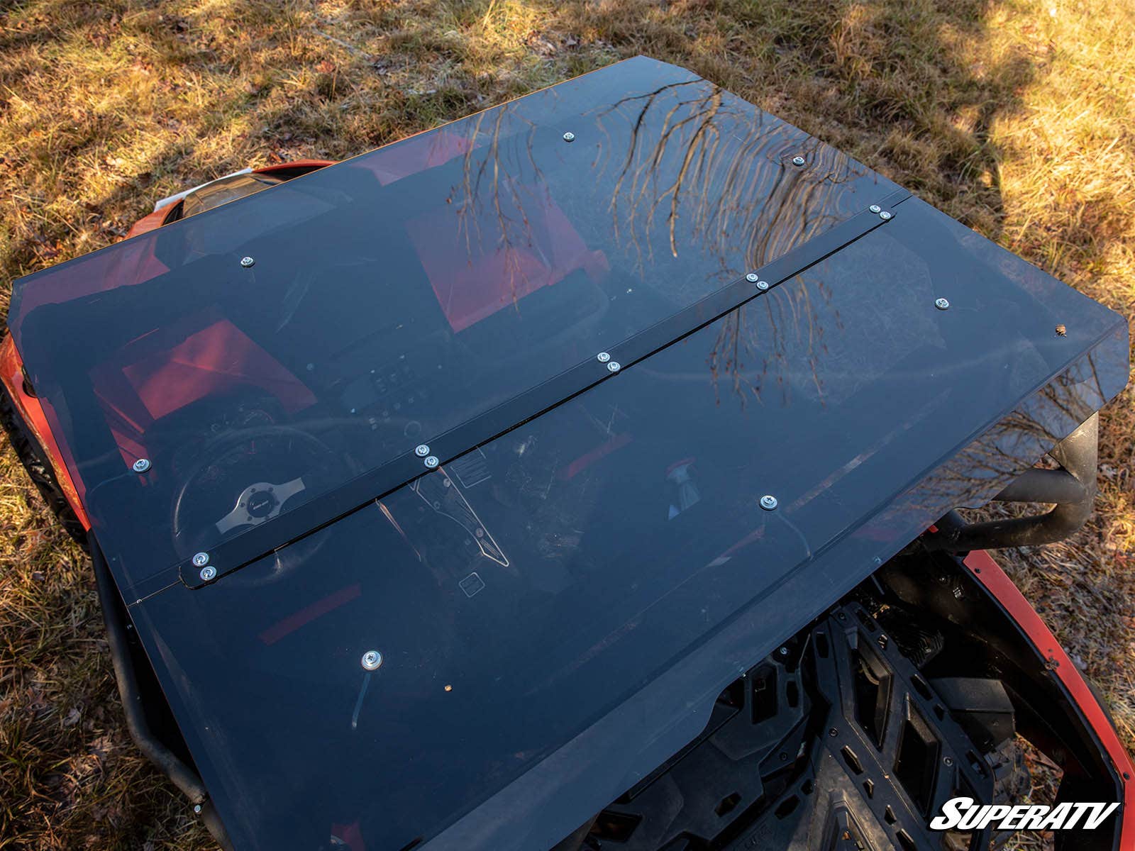 Photo of SuperATV Can-Am Maverick Tinted Roof by SuperATV - Premium Roofs for UTVs / Side by Sides