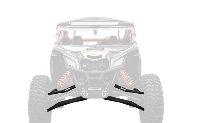 Can-Am Maverick X3 X RS High Clearance Boxed Front A-Arms - Black with Standard Duty Ball Joints