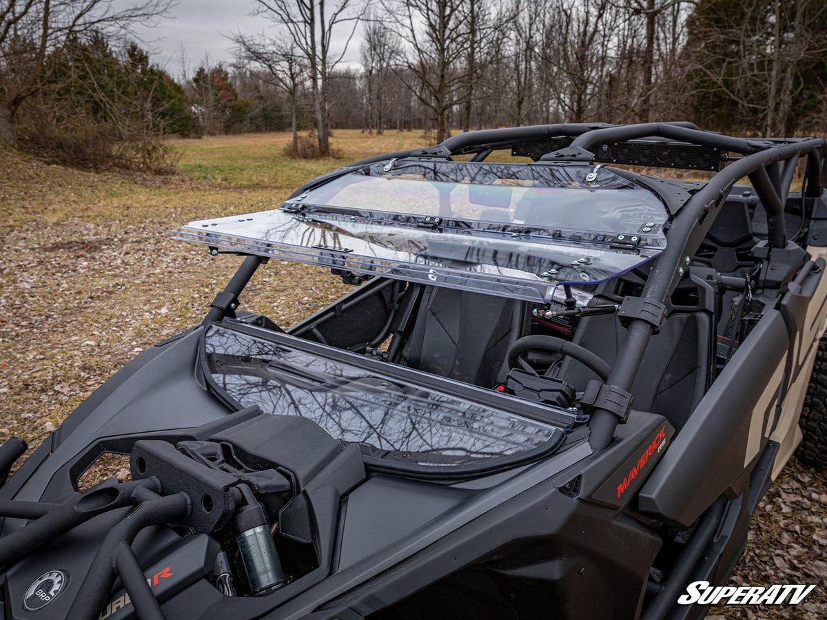Photo of SuperATV Can-Am Maverick X3 Flip Windshield by SuperATV - Premium Windshields for UTVs / Side by Sides