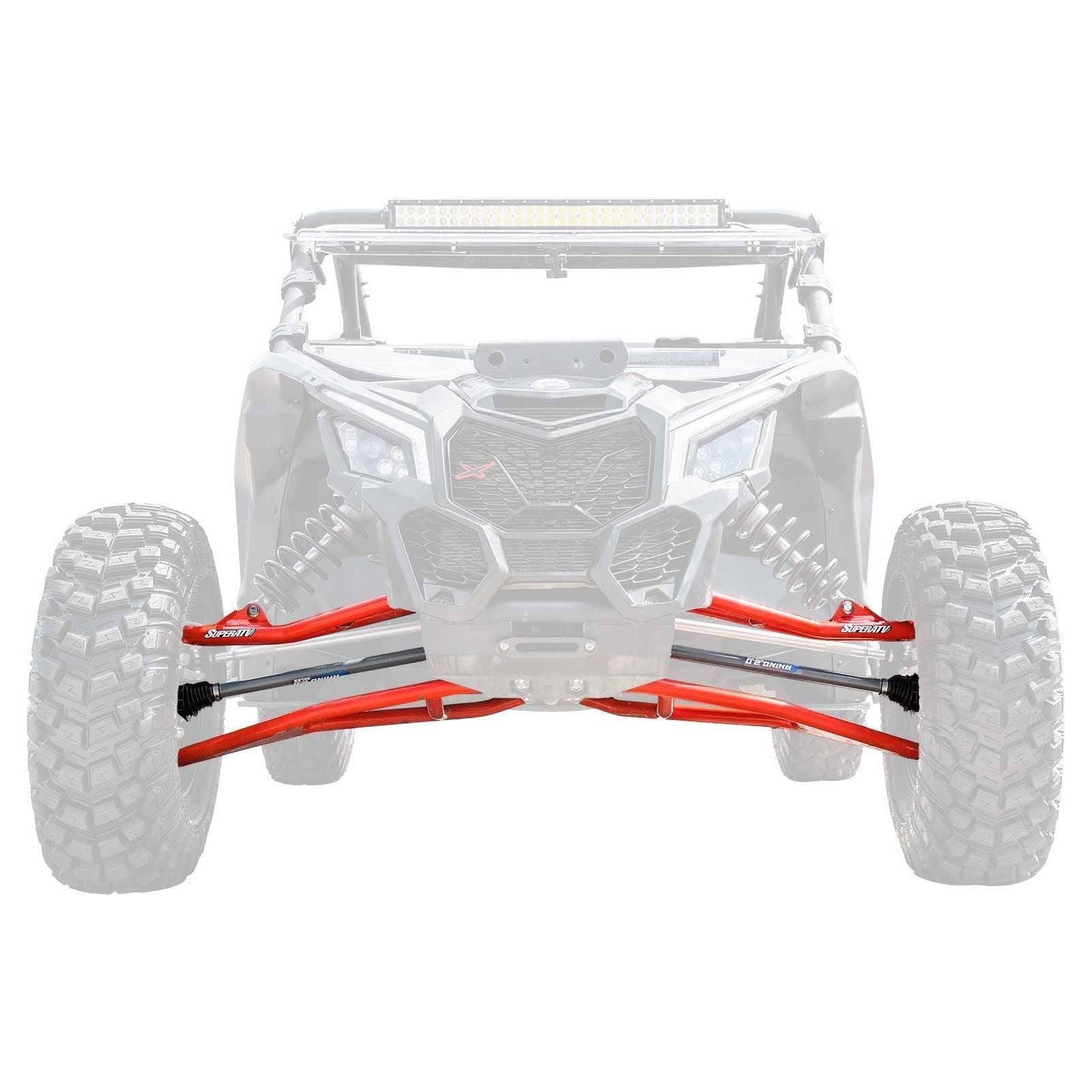 Photo of Can Am X3 Long Travel Kit (Red) by SuperATV - Premium Long Travel Suspension Kits for UTVs / Side by Sides