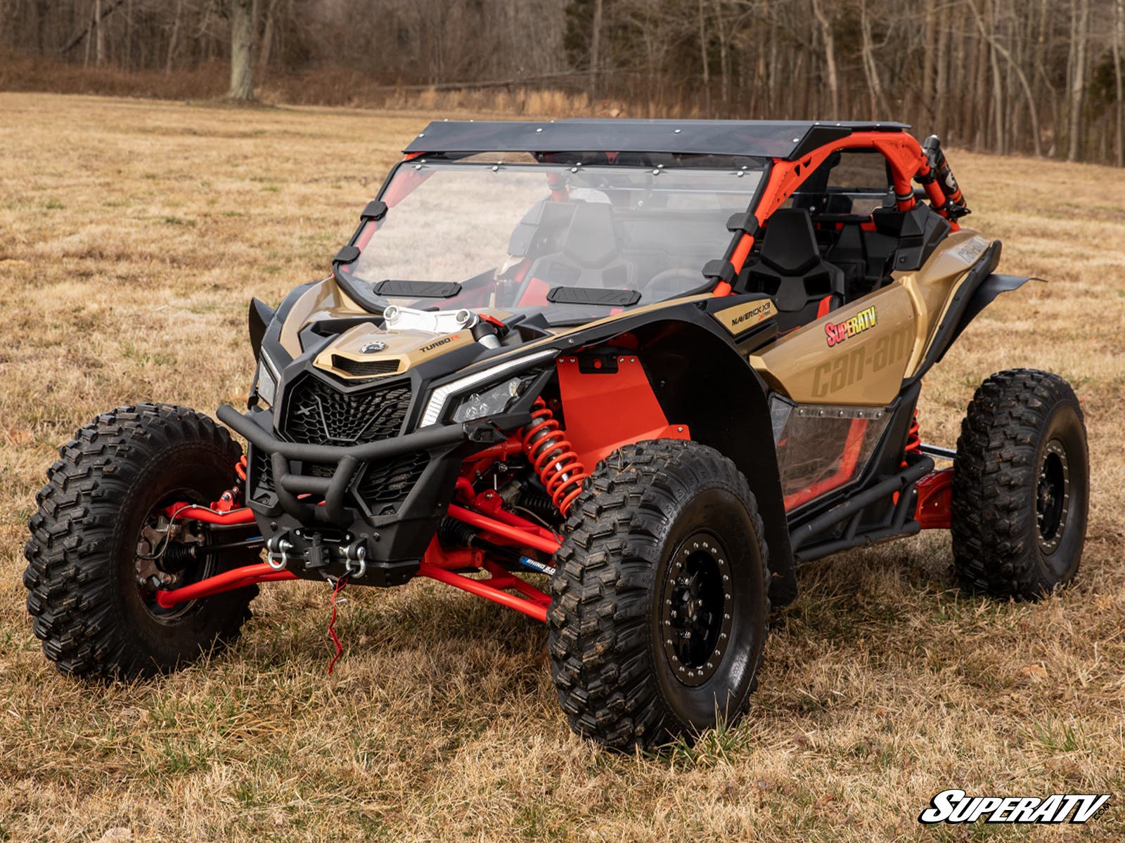 Photo of SuperATV Can-Am Maverick X3 Vented Full Windshield by SuperATV - Premium Windshields for UTVs / Side by Sides