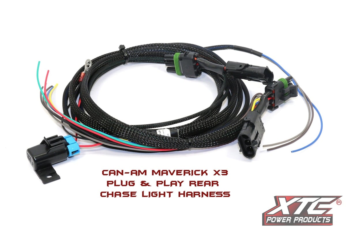XTC Can-Am Maverick X3 Rear Chase Light Bar Wiring Harness