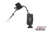 XTC Can-Am Maverick X3 Plug and Play Dual USB Power Port 5V 4.2A w/Amber LED, USB Cover & Harness