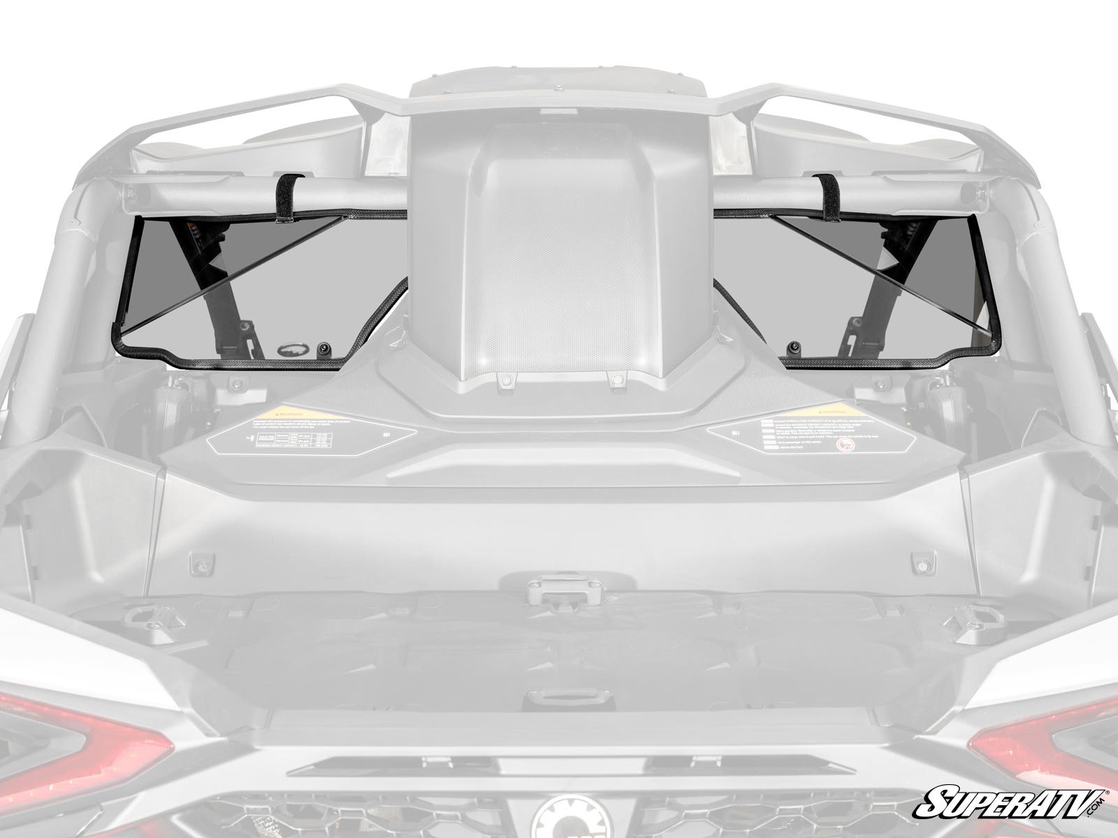 Photo of SuperATV Can-Am Maverick R Scratch-Resistant Rear Windshield by SuperATV - Premium Windshields for UTVs / Side by Sides