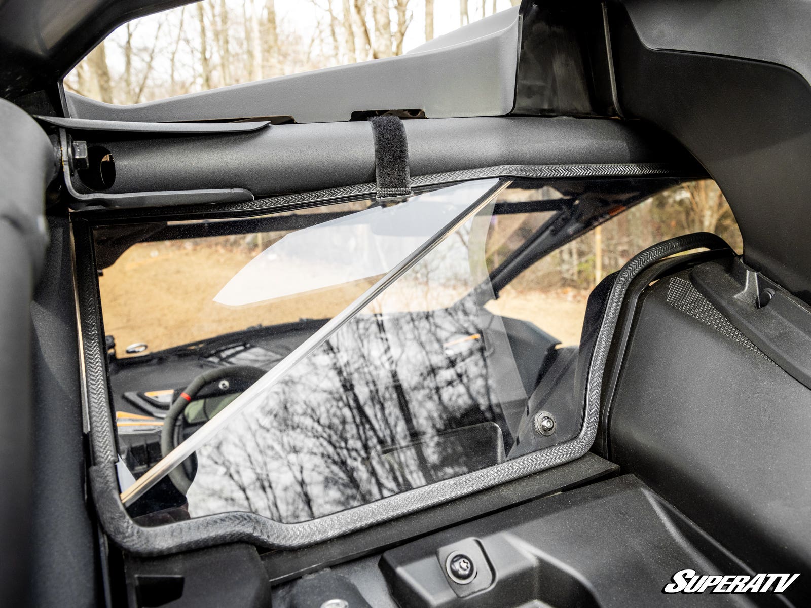 Photo of SuperATV Can-Am Maverick R Scratch-Resistant Rear Windshield by SuperATV - Premium Windshields for UTVs / Side by Sides