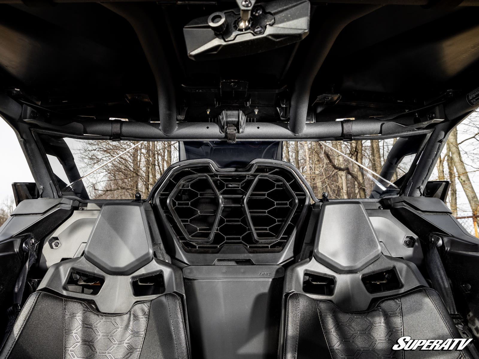 Photo of SuperATV Can-Am Maverick R Scratch-Resistant Rear Windshield by SuperATV - Premium Windshields for UTVs / Side by Sides