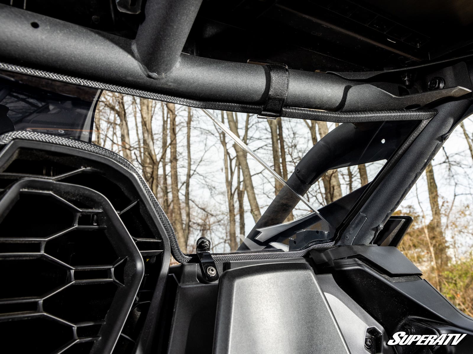 Photo of SuperATV Can-Am Maverick R Scratch-Resistant Rear Windshield by SuperATV - Premium Windshields for UTVs / Side by Sides