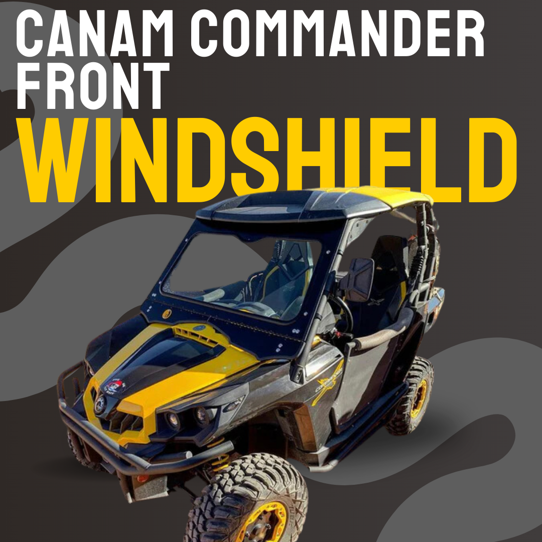 Photo of Can-Am Commander Full Glass Windshield (2010-2020) by Dirt Warrior Accessories - Premium Windshields for UTVs / Side by Sides