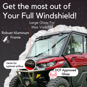 Can-Am Defender Full Glass Windshield (2015+)