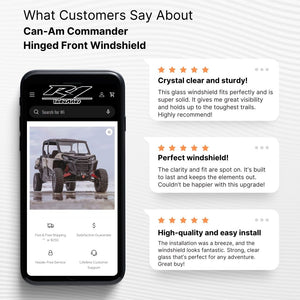 Can-Am Commander Hinged Front Windshield