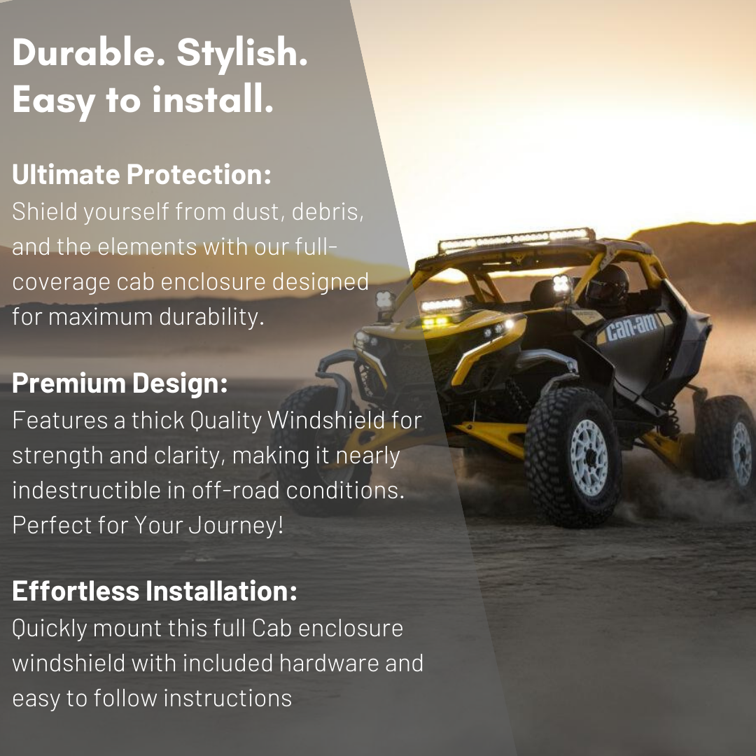 Photo of CANAM MAV R FRONT WINDSHIELD 2024+ by Dirt Warrior Accessories - Premium Windshields for UTVs / Side by Sides