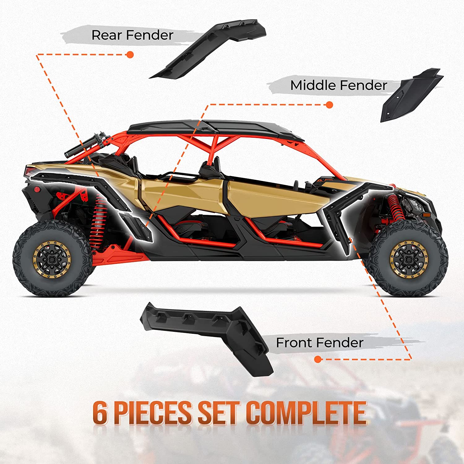 Photo of Front Bumpers & Mud Fender Flares for Can-Am Maverick X3 by Kemimoto - Premium for UTVs / Side by Sides