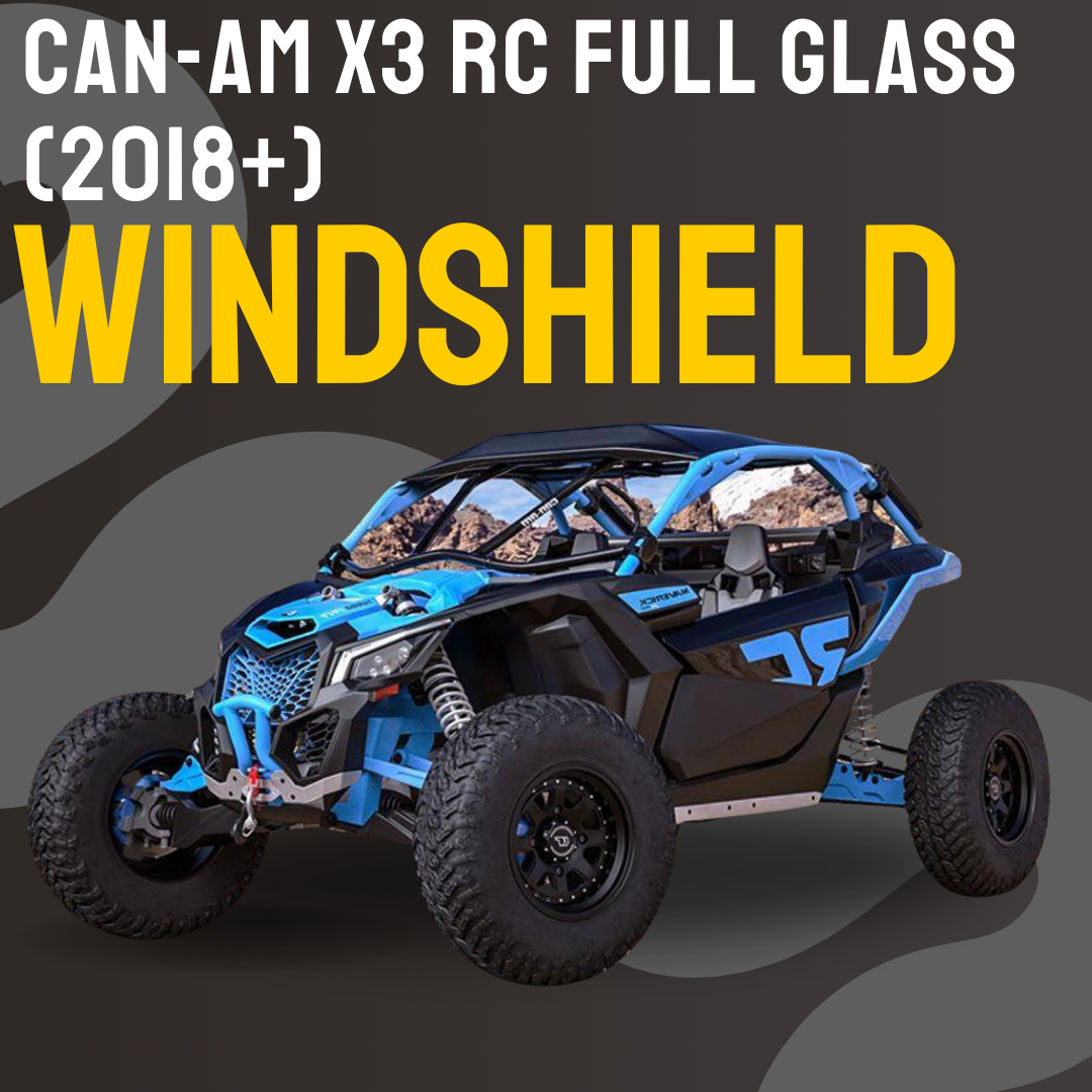 Photo of Can-Am X3 RC Full Glass Windshield (2018+) by Dirt Warrior Accessories - Premium Windshields for UTVs / Side by Sides