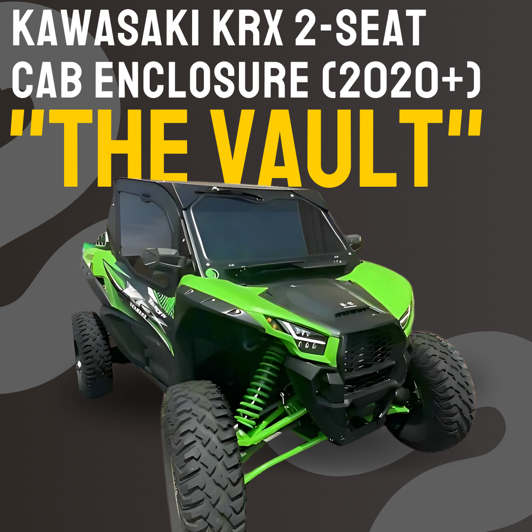 Photo of Kawasaki KRX 2-Seat Cab Enclosure "The Vault" (2020+) by Dirt Warrior Accessories - Premium Cab Enclosures for UTVs / Side by Sides