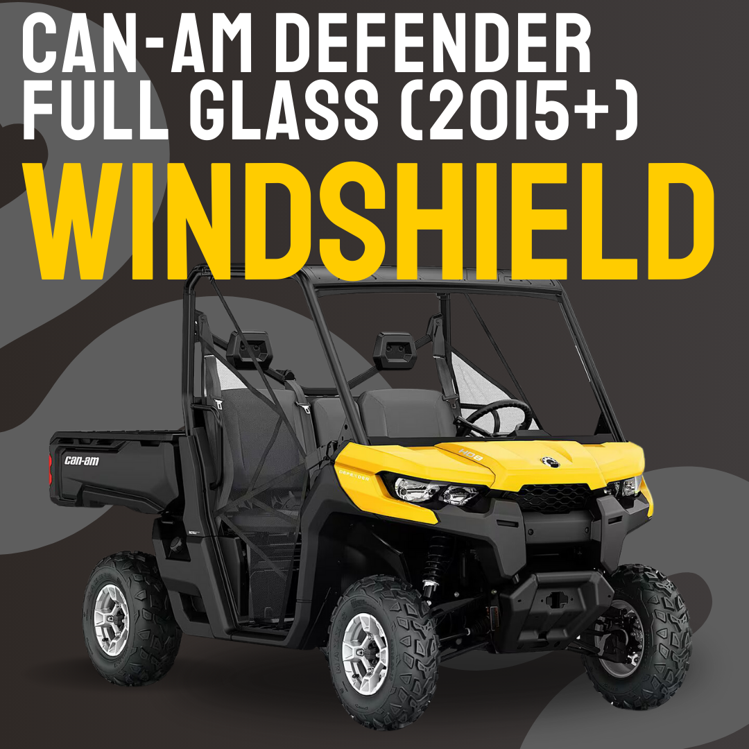 Photo of Can-Am Defender Full Glass Windshield (2015+) by Dirt Warrior Accessories - Premium Windshields for UTVs / Side by Sides