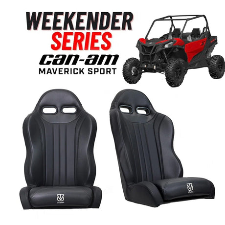 Photo of "Weekender" Series Pair of Front Suspension Bucket Seats Maverick Sport (2019-2025) by UTVMA - Premium for UTVs / Side by Sides