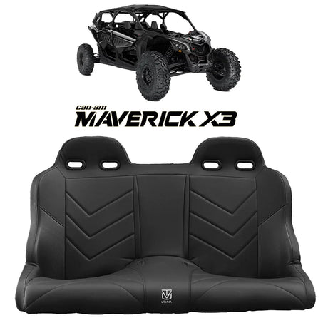 Photo of Maverick X3 Rear Bench Seat W Harnesses (2017-2025) by UTV Mountain Accessories - Premium Bench Seat for UTVs / Side by Sides