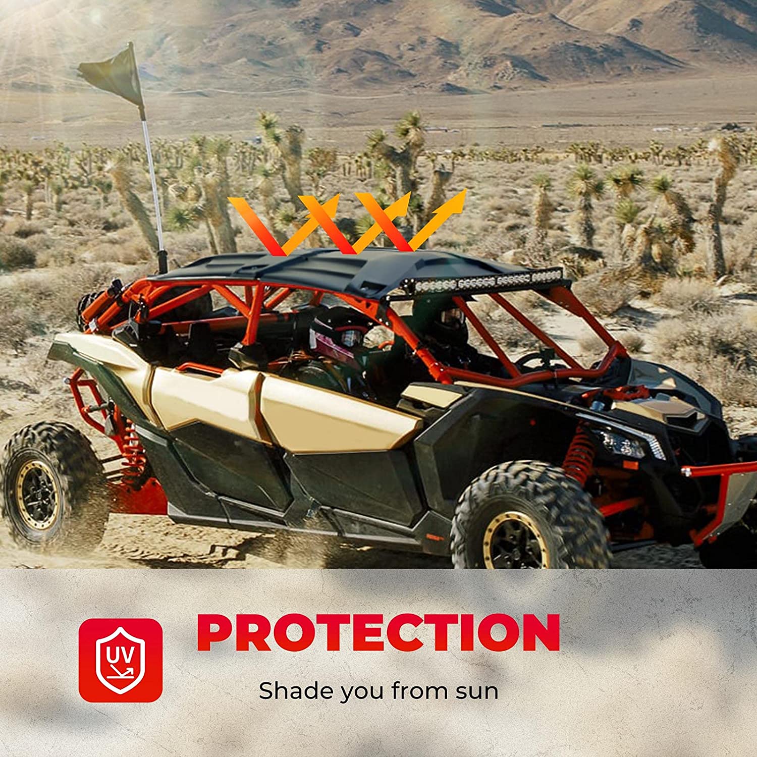 Photo of Extended Fender Flares and Hard Roof For Can-Am Maverick X3 MAX by Kemimoto - Premium for UTVs / Side by Sides