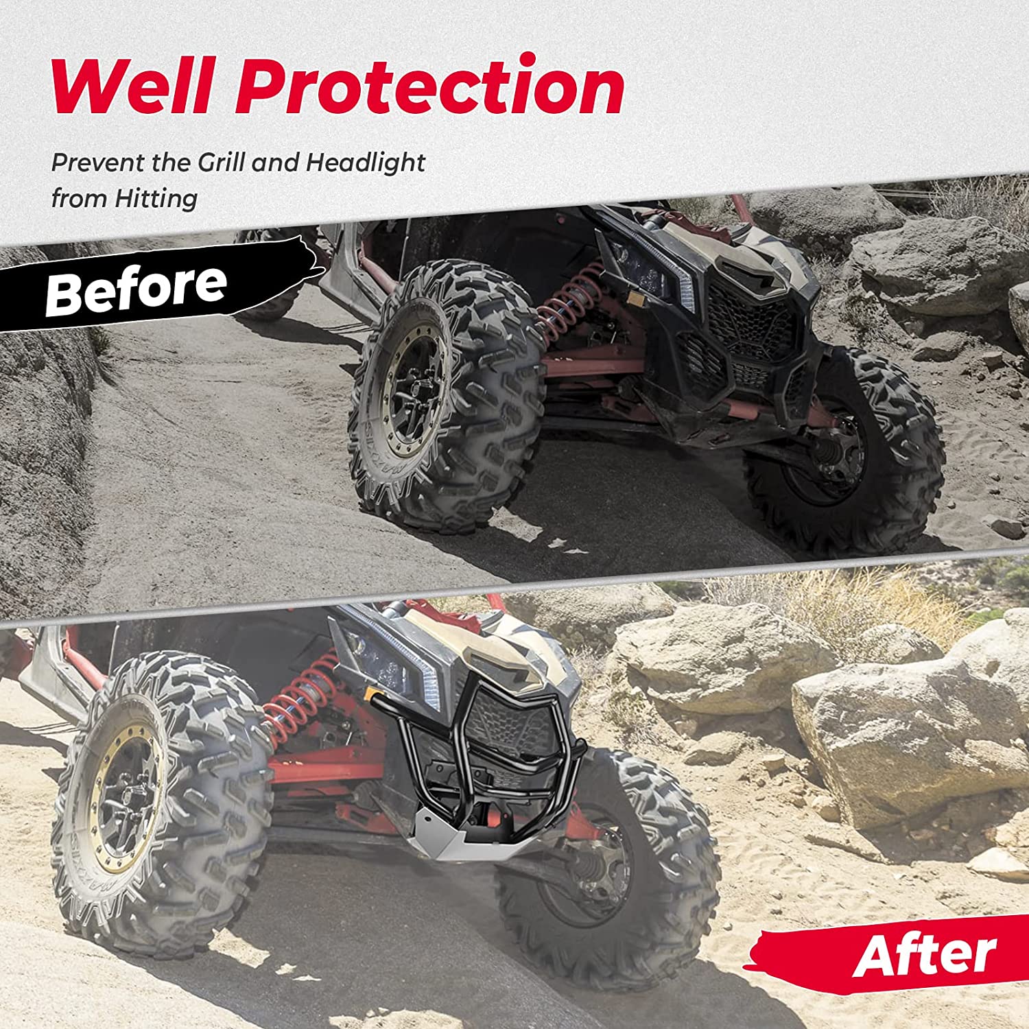 Photo of Front Bumpers & Mud Fender Flares for Can-Am Maverick X3 by Kemimoto - Premium for UTVs / Side by Sides