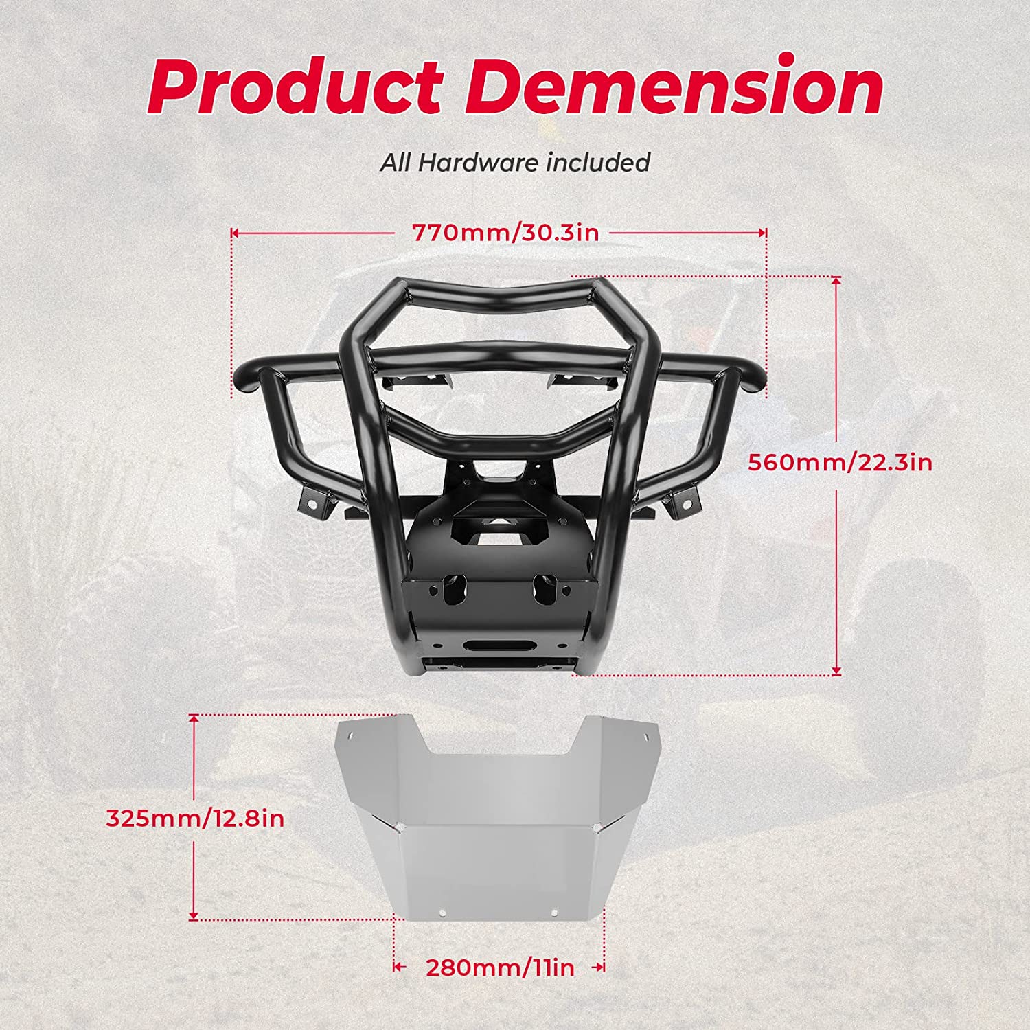 Photo of Front Bumpers & Mud Fender Flares for Can-Am Maverick X3 by Kemimoto - Premium for UTVs / Side by Sides