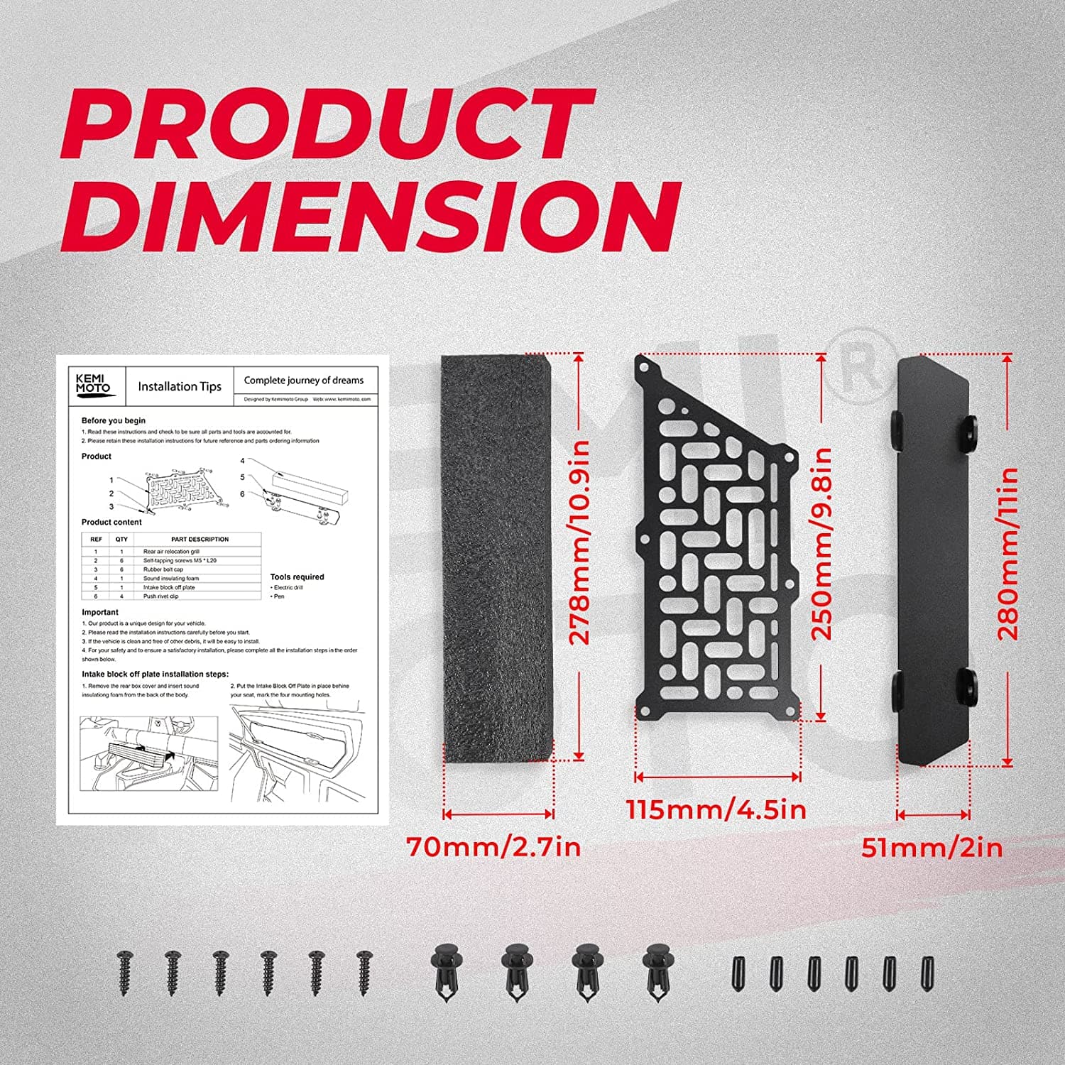 Photo of Noise Reduction Kit for Can-Am Maverick X3 by Kemimoto - Premium for UTVs / Side by Sides