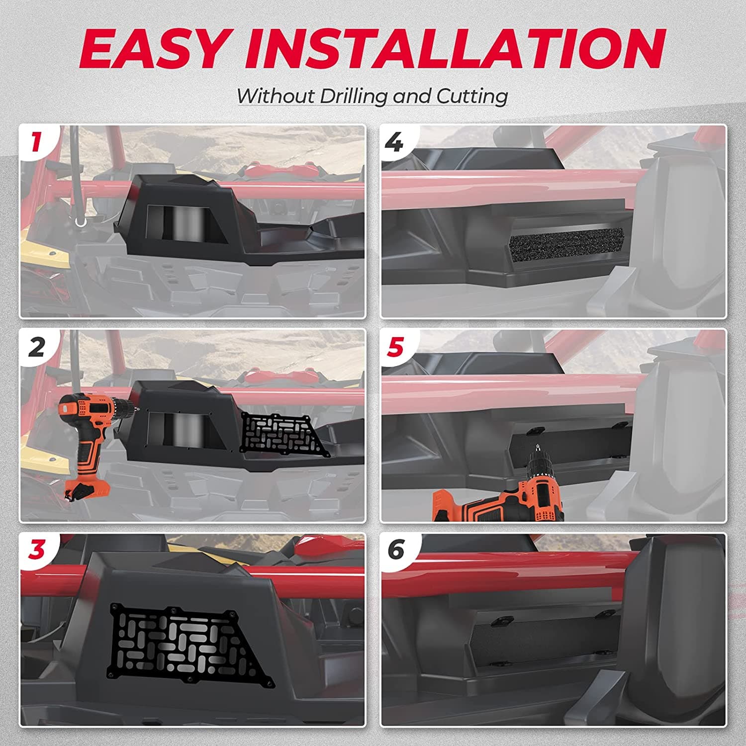 Photo of Noise Reduction Kit for Can-Am Maverick X3 by Kemimoto - Premium for UTVs / Side by Sides