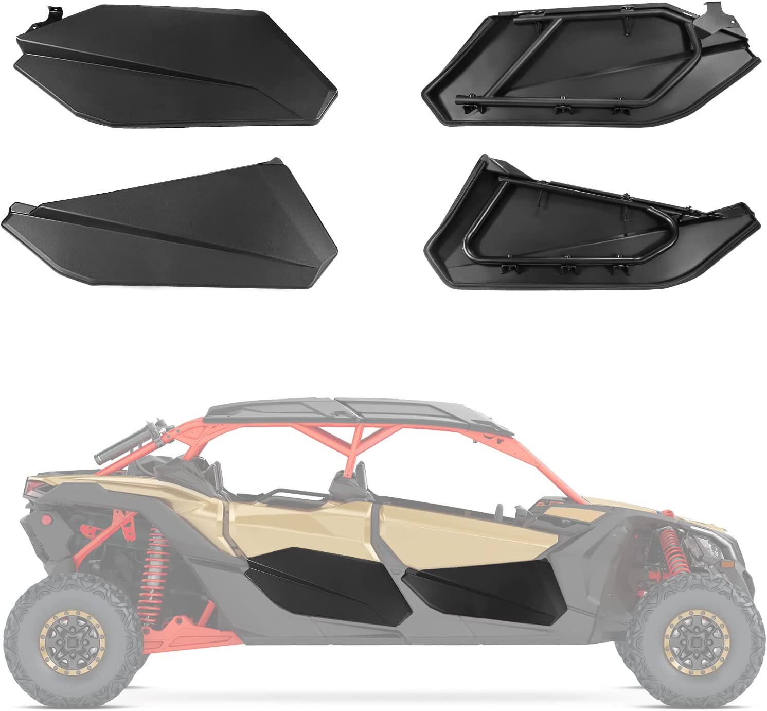 Photo of Front Lower Doors & Extended Fender Flares For Can-Am Maverick X3 MAX by Kemimoto - Premium for UTVs / Side by Sides