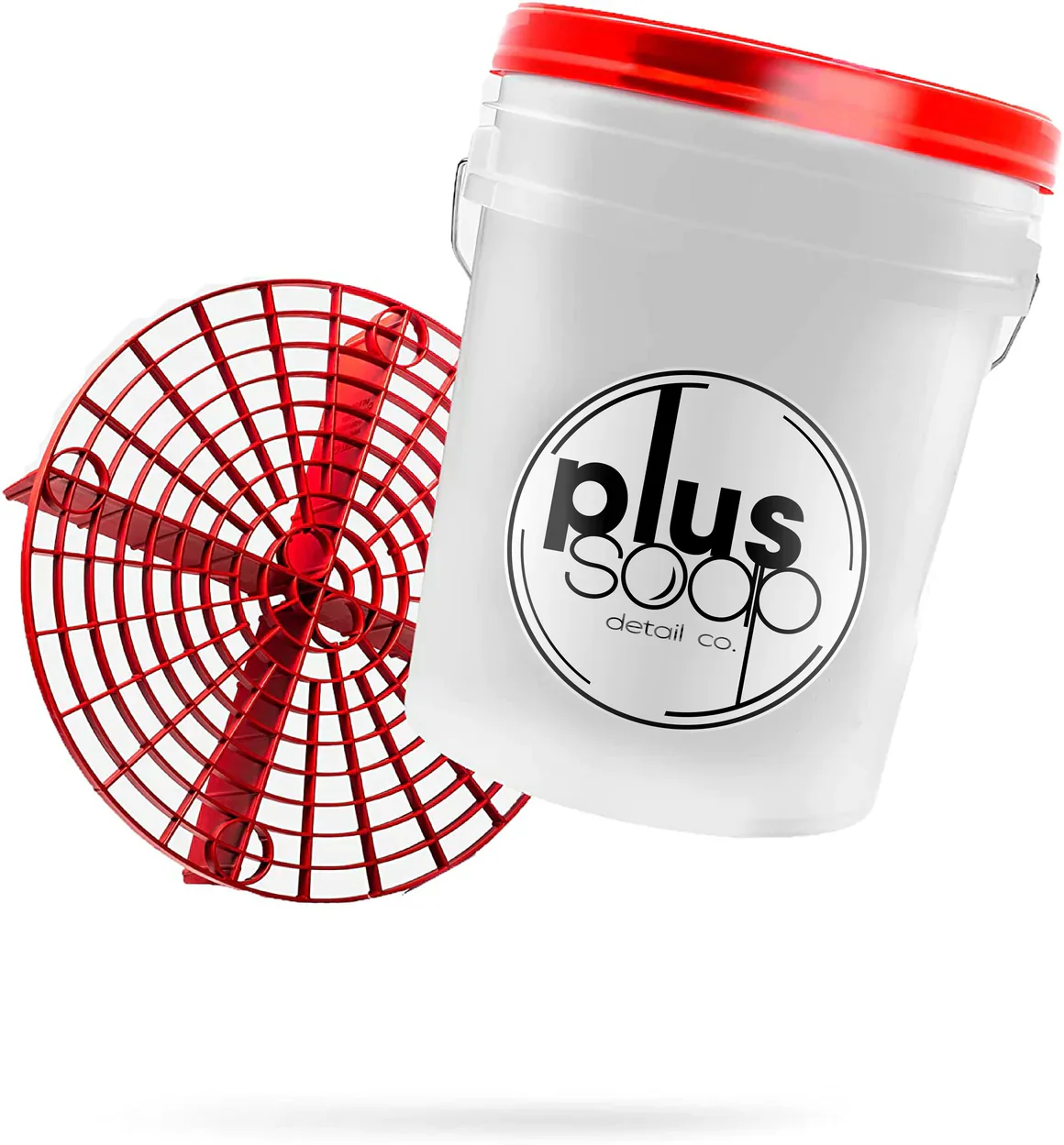 Photo of Grit Guard Bucket Kit - 5 Gallon Red by Plus Soap - Premium Cleaning Supplies for UTVs / Side by Sides