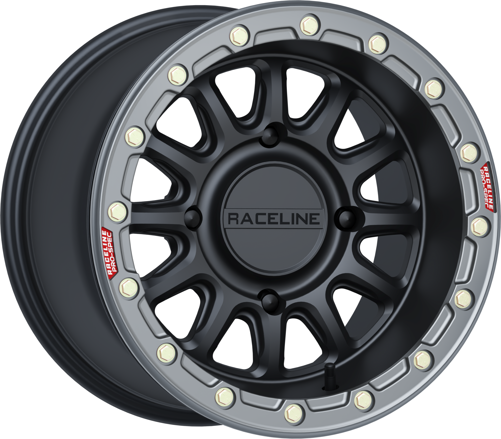 Photo of ALPHA WHEEL 4/156 BLK/GUNMETAL 15X10 (+10MM) by RACELINE - Premium Wheels for UTVs / Side by Sides