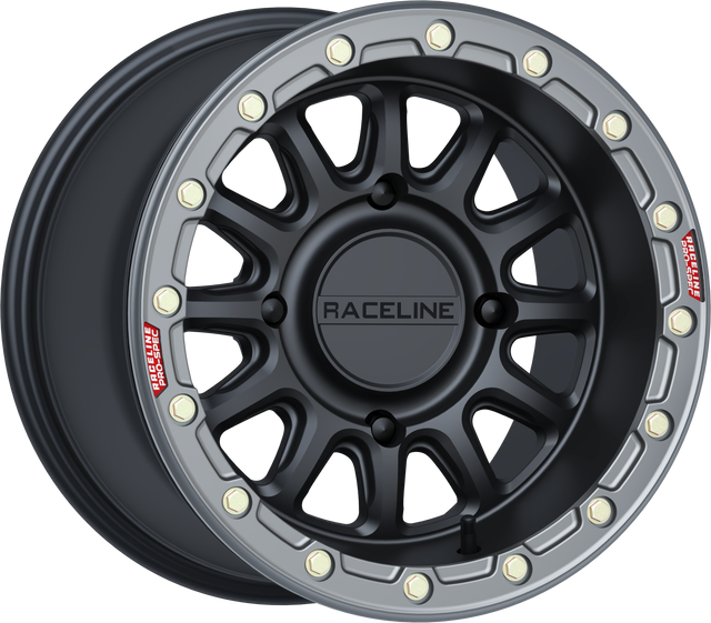 Photo of ALPHA WHEEL 4/156 BLK/GUNMETAL 15X10 (+10MM) by RACELINE - Premium Wheels for UTVs / Side by Sides