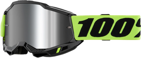 100% Accuri 2 Junior Goggles - Neon Yellow Mirror Silver Lens