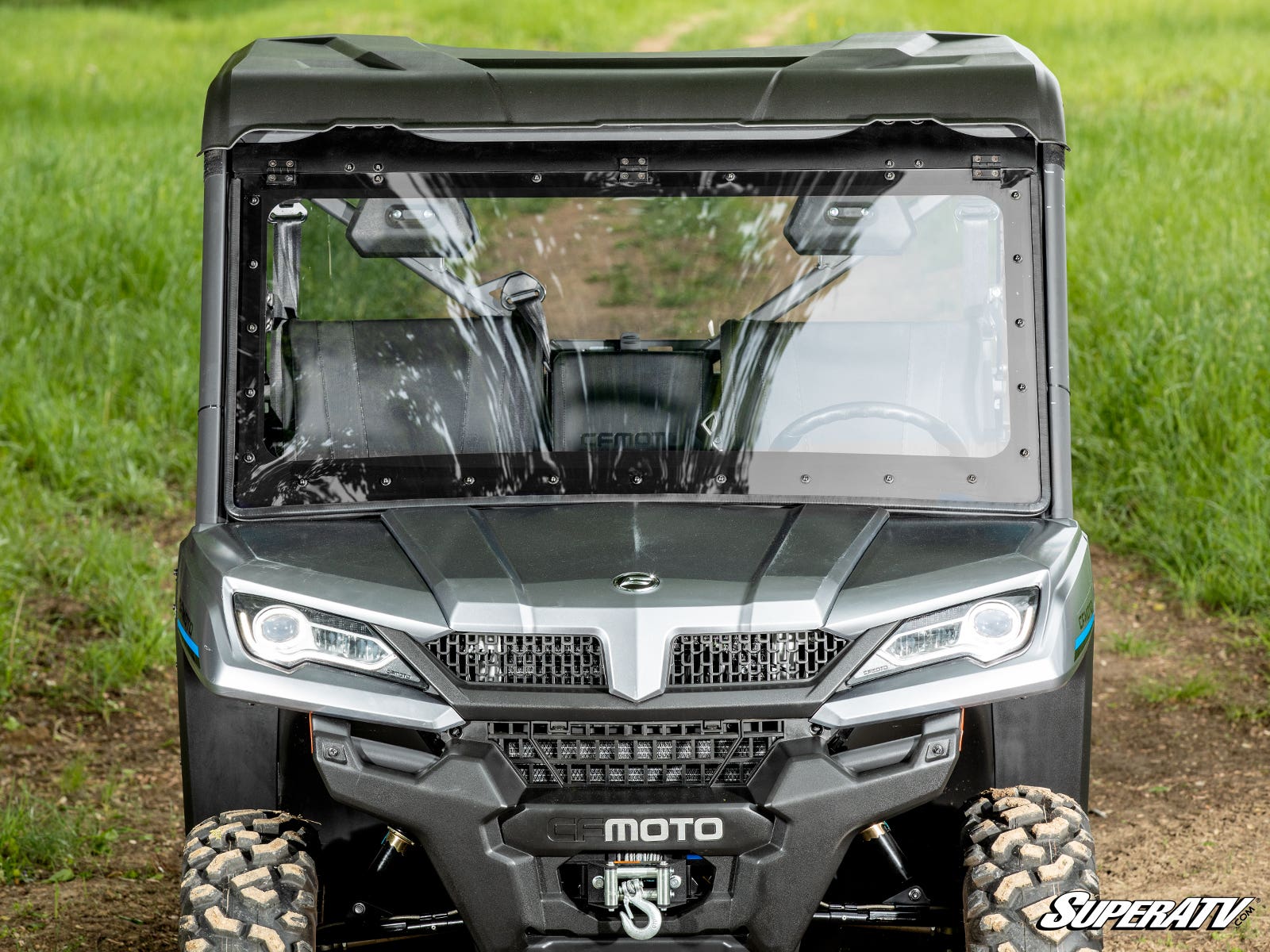 Photo of SuperATV CFMOTO UForce 1000 MaxDrive Power Flip Windshield by SuperATV - Premium Windshields for UTVs / Side by Sides