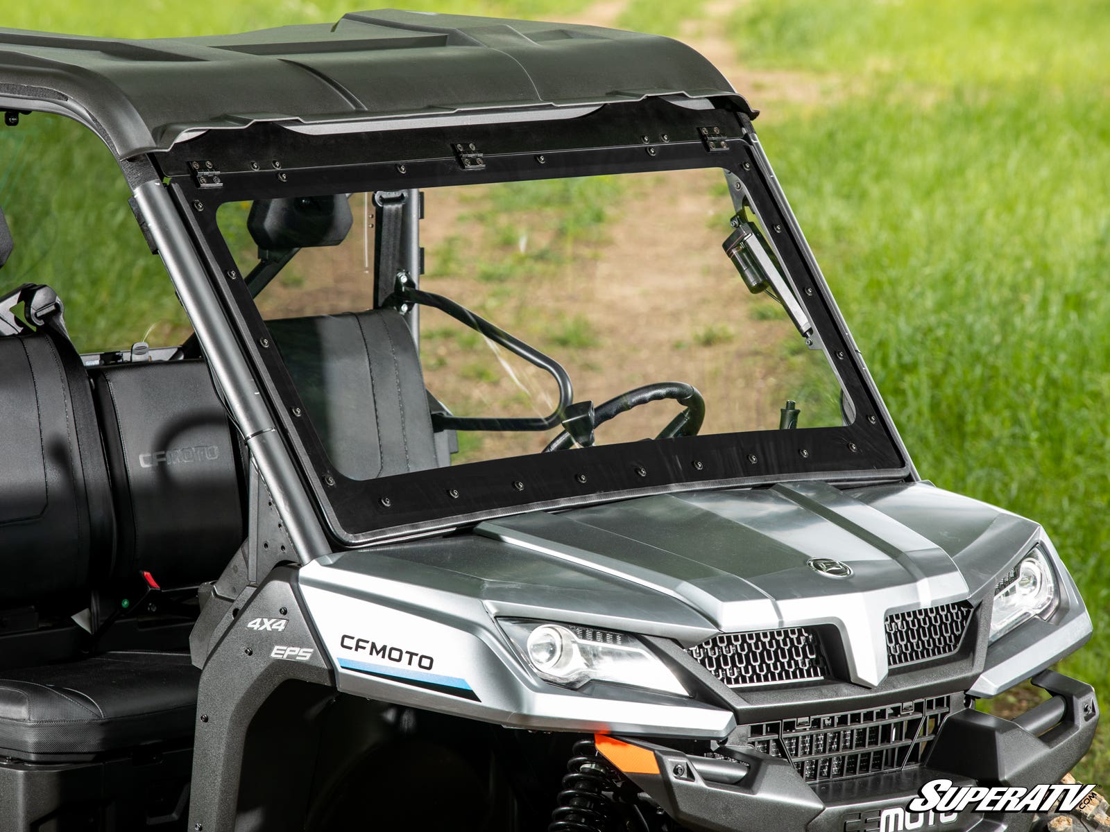 Photo of SuperATV CFMOTO UForce 1000 MaxDrive Power Flip Windshield by SuperATV - Premium Windshields for UTVs / Side by Sides