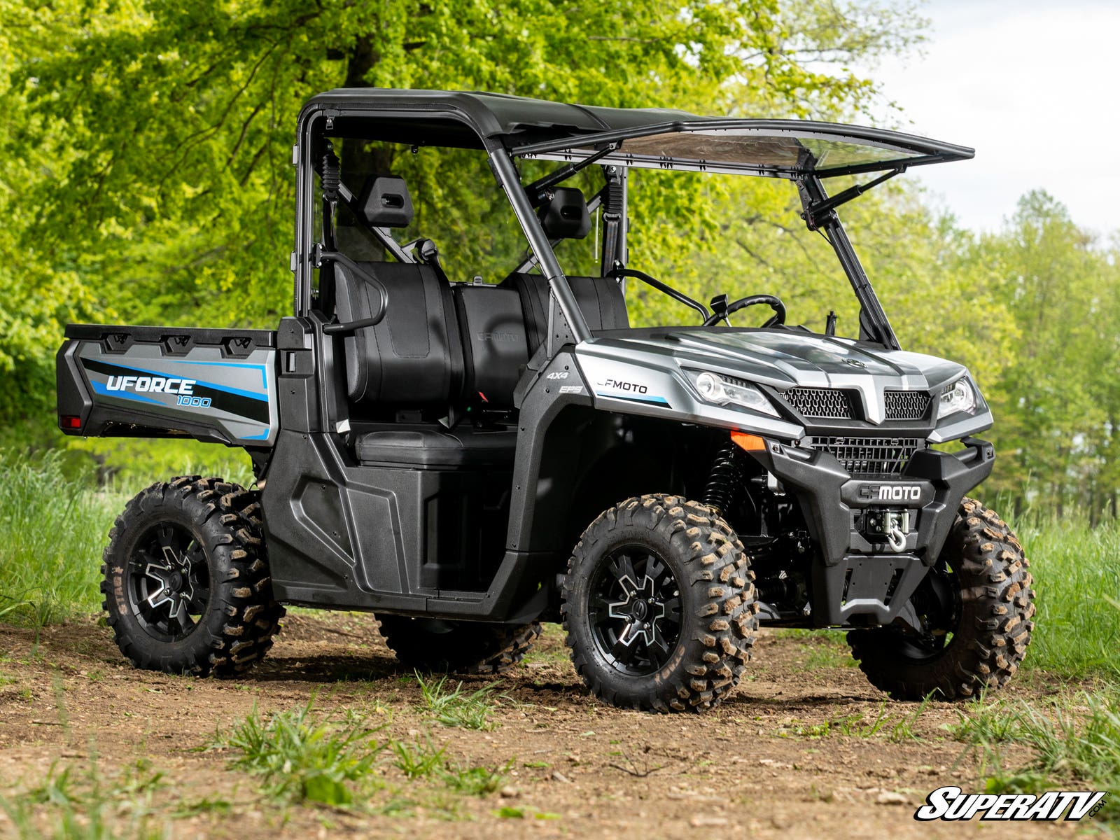 Photo of SuperATV CFMOTO UForce 1000 MaxDrive Power Flip Windshield by SuperATV - Premium Windshields for UTVs / Side by Sides