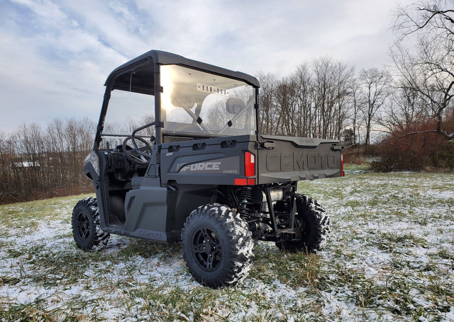Photo of CFMoto UForce 600 - 1 Pc Lexan Back Panel w/Clamp and Vent Options by 3 Star UTV - Premium Windshields for UTVs / Side by Sides