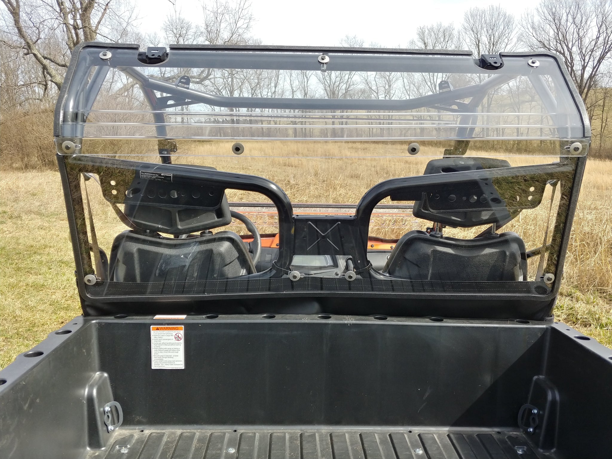 Photo of CFMoto UForce 500/800 - 2 pc Lexan Back Panel with Clamp and Vent Options DOES NOT FIT 2025 MODEL! by 3 Star UTV - Premium Windshields for UTVs / Side by Sides
