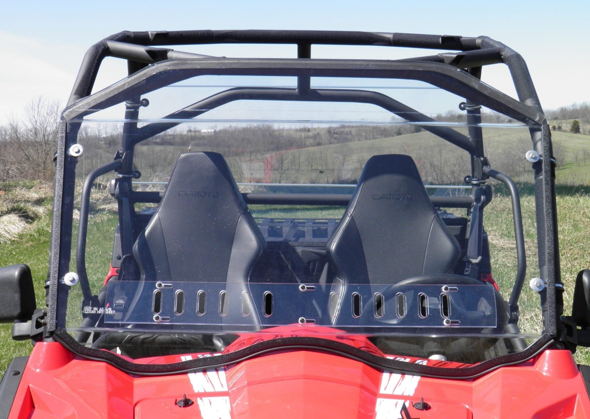 Photo of CFMoto ZForce 500/800/1000 - 1 Piece General-Purpose Windshield by 3 Star UTV - Premium Windshields for UTVs / Side by Sides