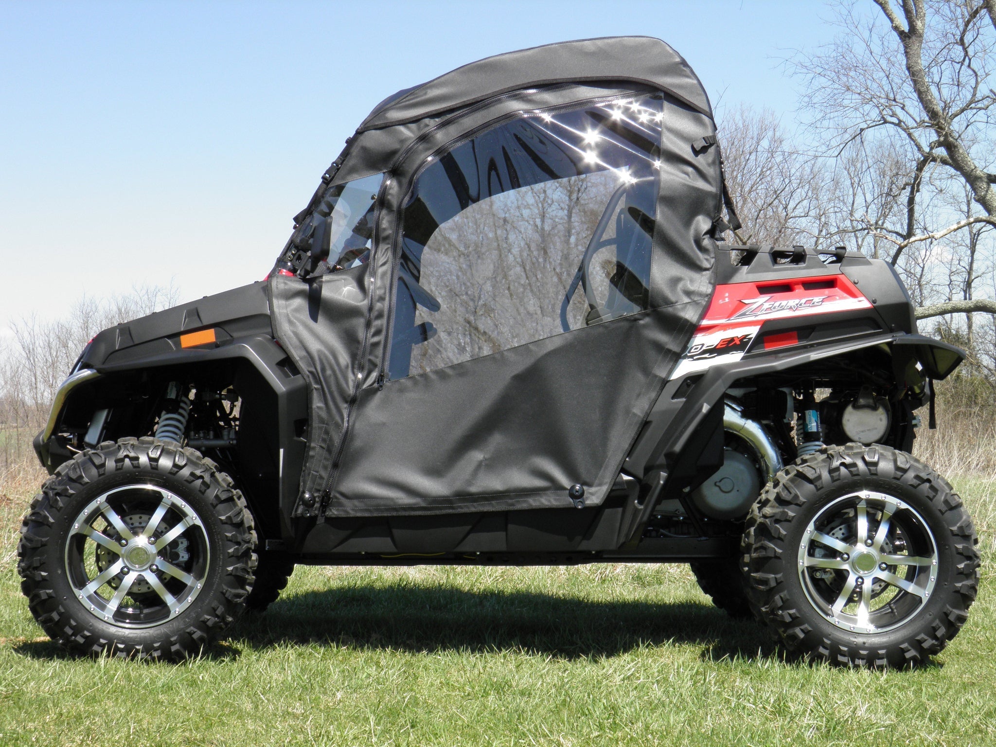 Photo of CFMoto ZForce 500/800/1000 - Full Cab Enclosure for Hard Windshield (Full Doors) by 3 Star UTV - Premium Enclosures for UTVs / Side by Sides