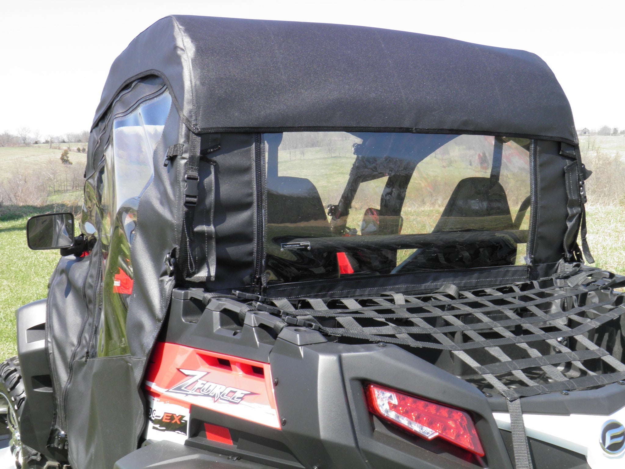 Photo of CFMoto ZForce 500/800/1000 - Full Cab Enclosure for Hard Windshield (Full Doors) by 3 Star UTV - Premium Enclosures for UTVs / Side by Sides