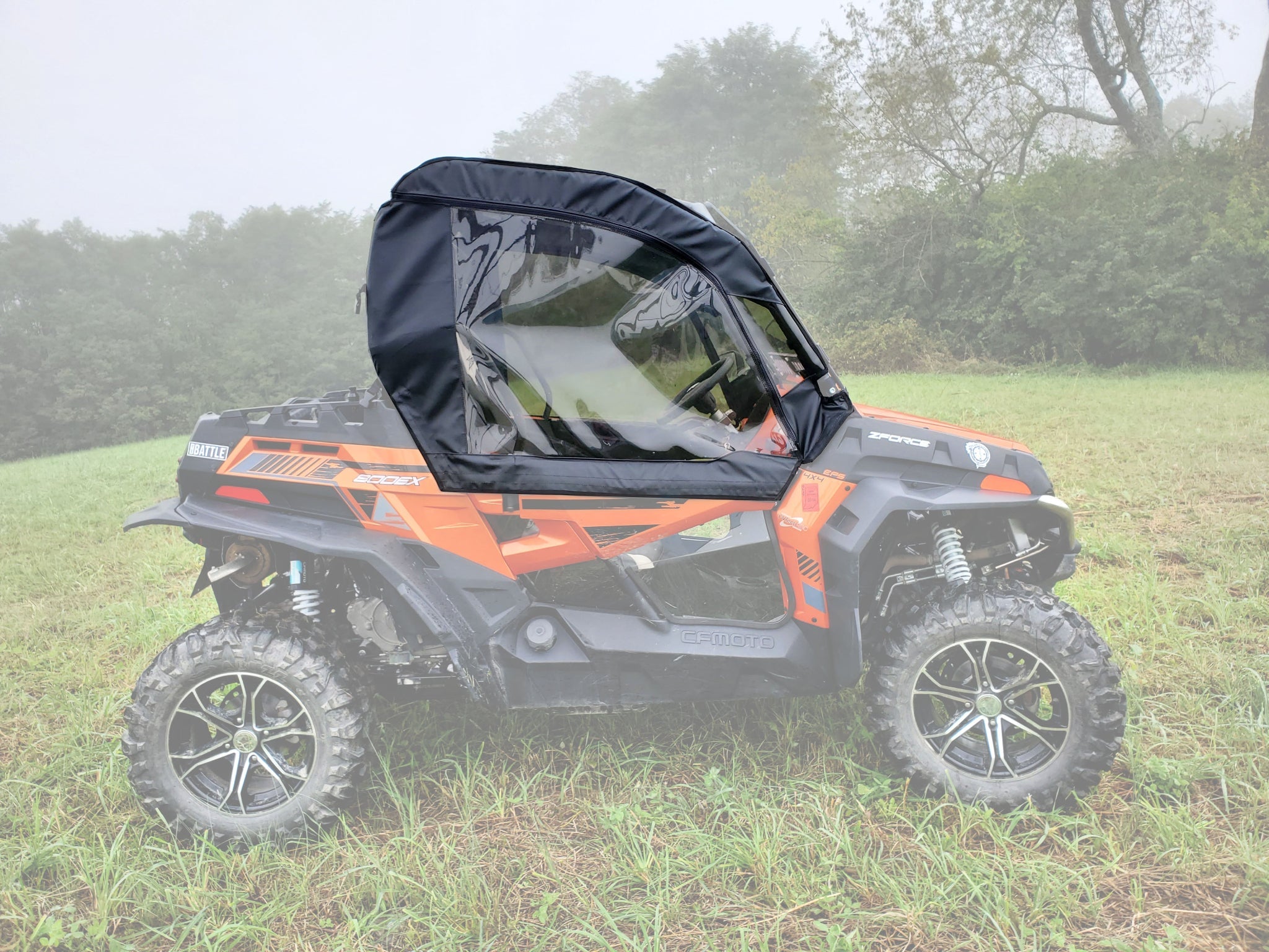 Photo of CFMoto ZForce 500/800/1000 - Full Cab Enclosure for Hard Windshield (Half Doors) by 3 Star UTV - Premium Enclosures for UTVs / Side by Sides