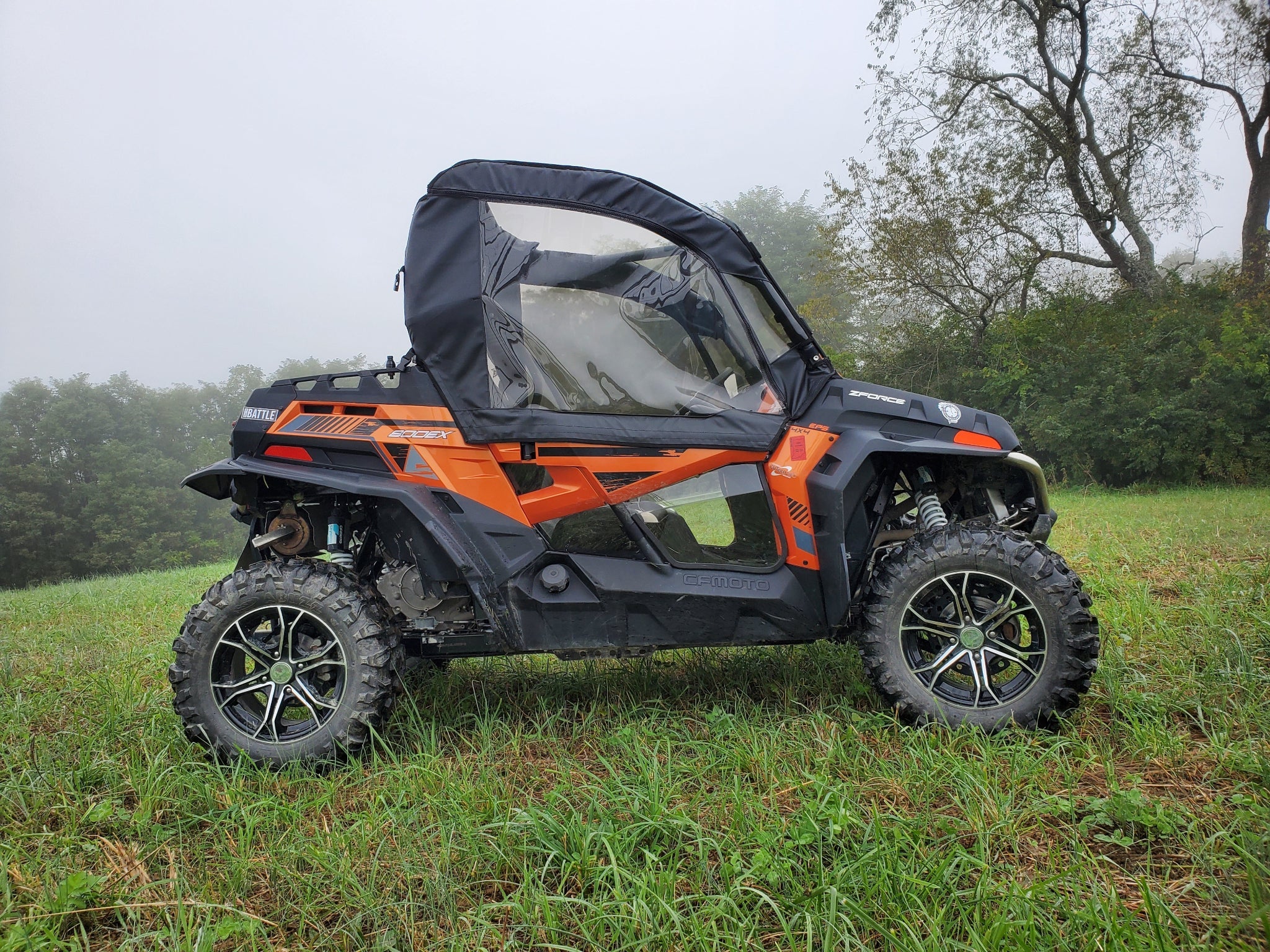 Photo of CFMoto ZForce 500/800/1000 - Full Cab Enclosure for Hard Windshield (Half Doors) by 3 Star UTV - Premium Enclosures for UTVs / Side by Sides