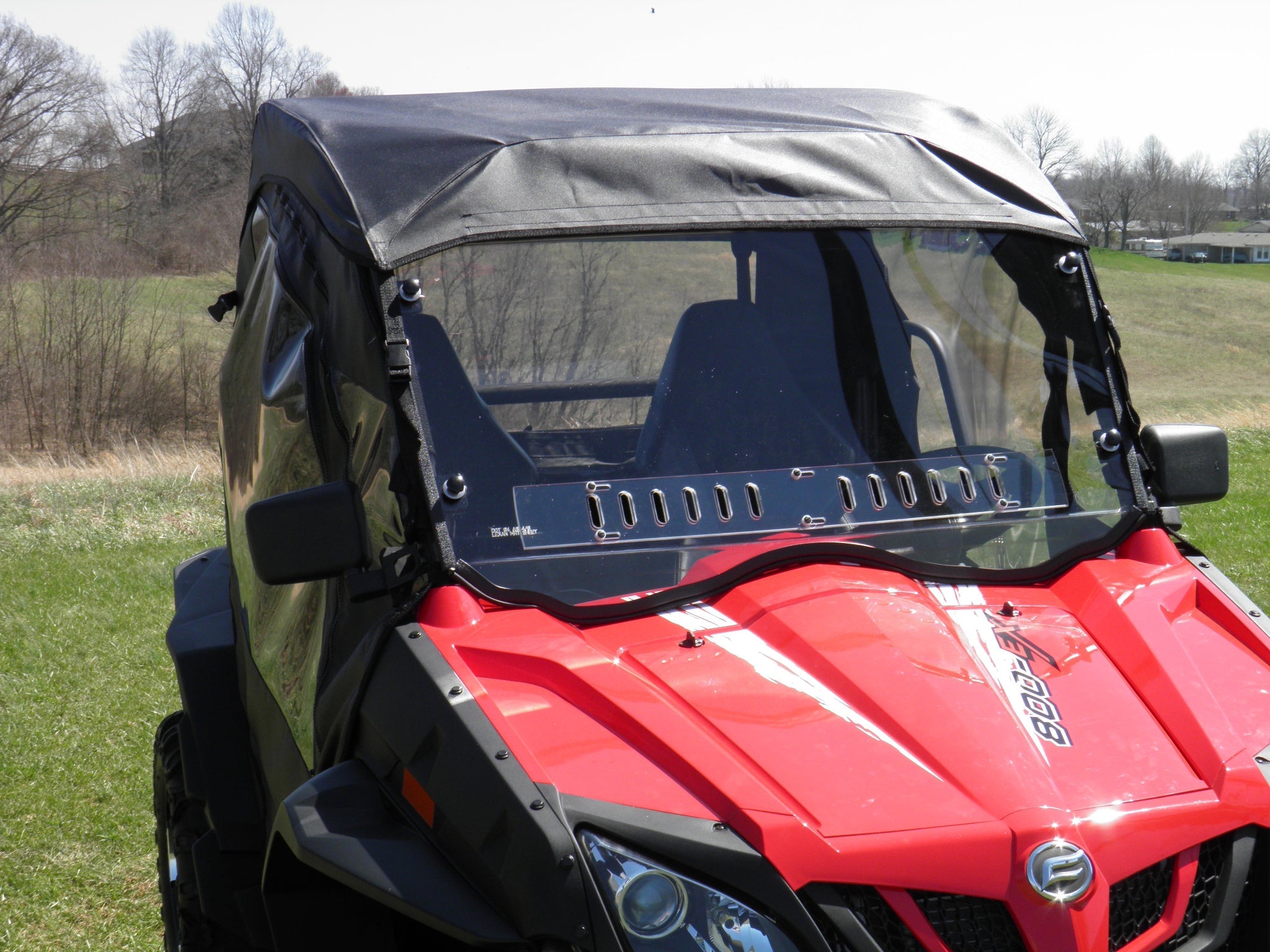 Photo of CFMoto ZForce 500/800/1000 - Full Cab Enclosure for Hard Windshield (Half Doors) by 3 Star UTV - Premium Enclosures for UTVs / Side by Sides
