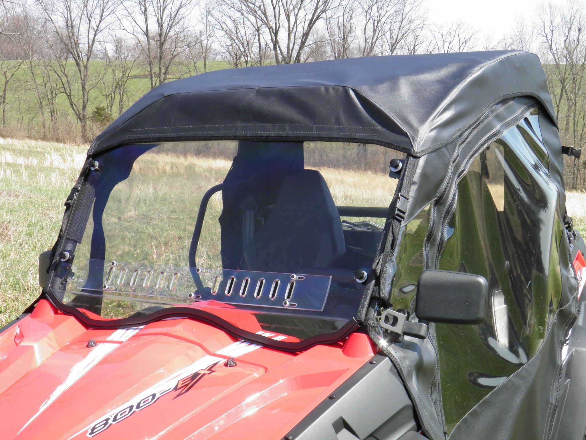 Photo of CFMoto ZForce 500/800/1000 - Full Cab Enclosure for Hard Windshield (Half Doors) by 3 Star UTV - Premium Enclosures for UTVs / Side by Sides