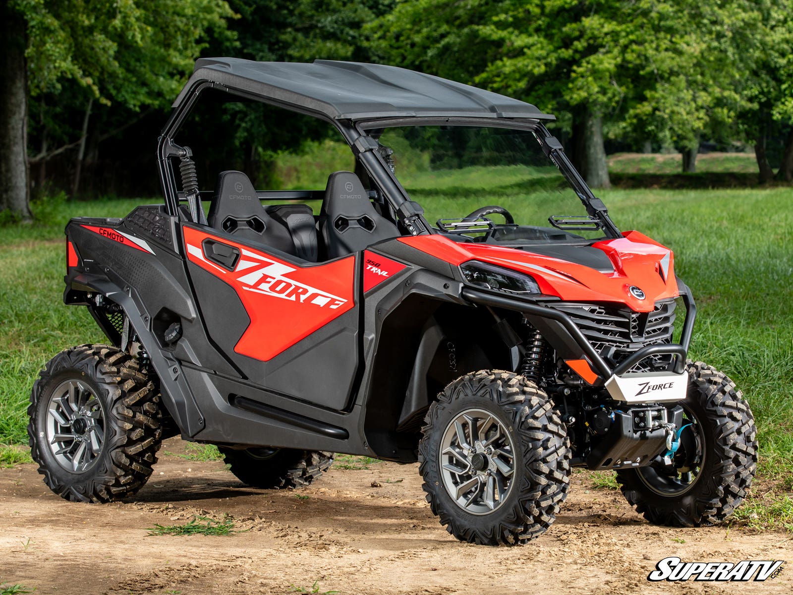 Photo of SuperATV CFMOTO ZForce 950 Trail Vented Full Windshield by SuperATV - Premium Windshields for UTVs / Side by Sides