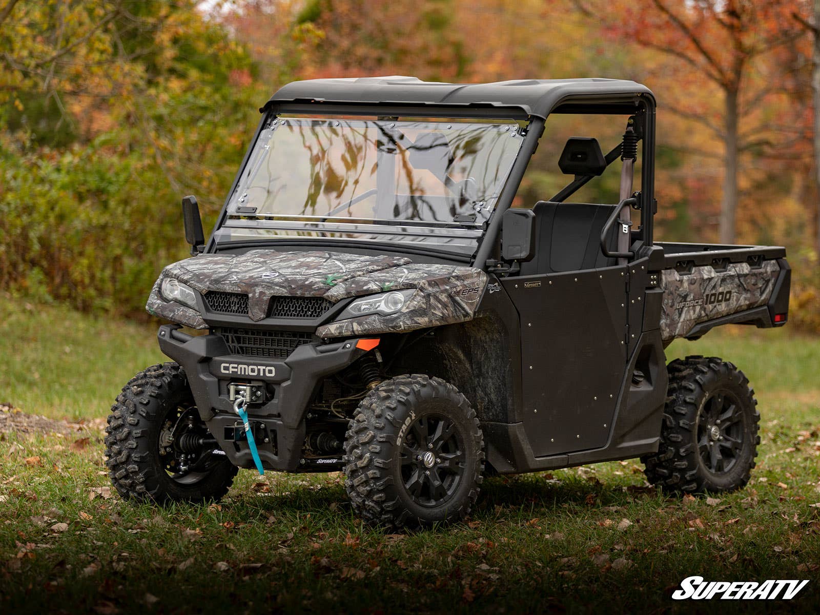 Photo of SuperATV CFMOTO UForce 1000 Scratch Resistant Flip Windshield by SuperATV - Premium Windshields for UTVs / Side by Sides
