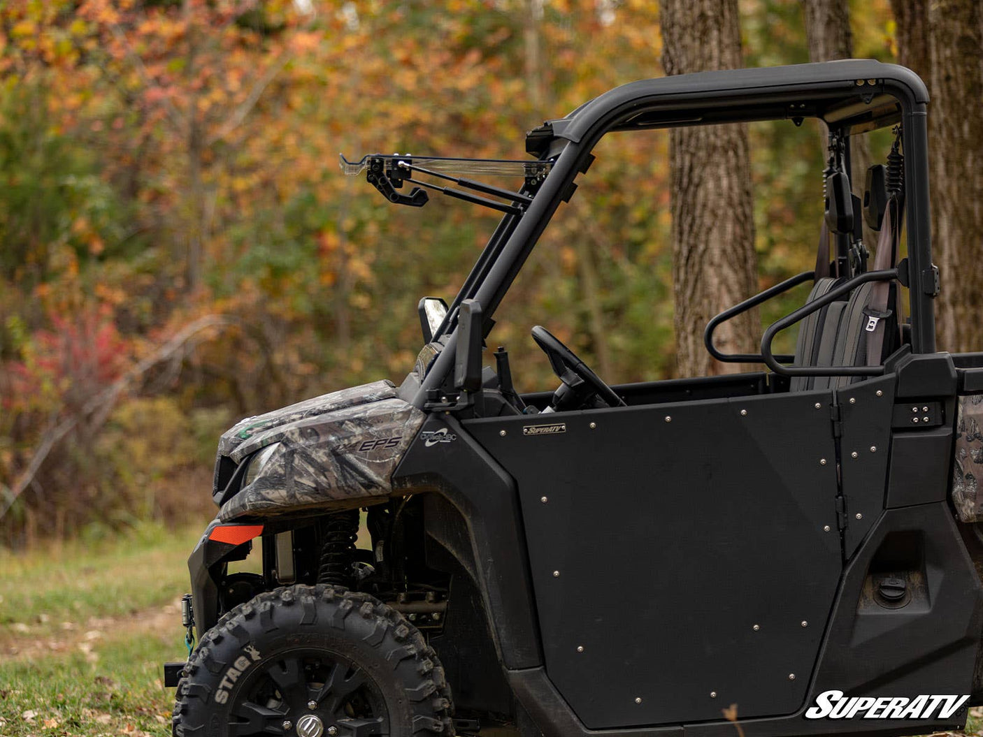 Photo of SuperATV CFMOTO UForce 1000 Scratch Resistant Flip Windshield by SuperATV - Premium Windshields for UTVs / Side by Sides