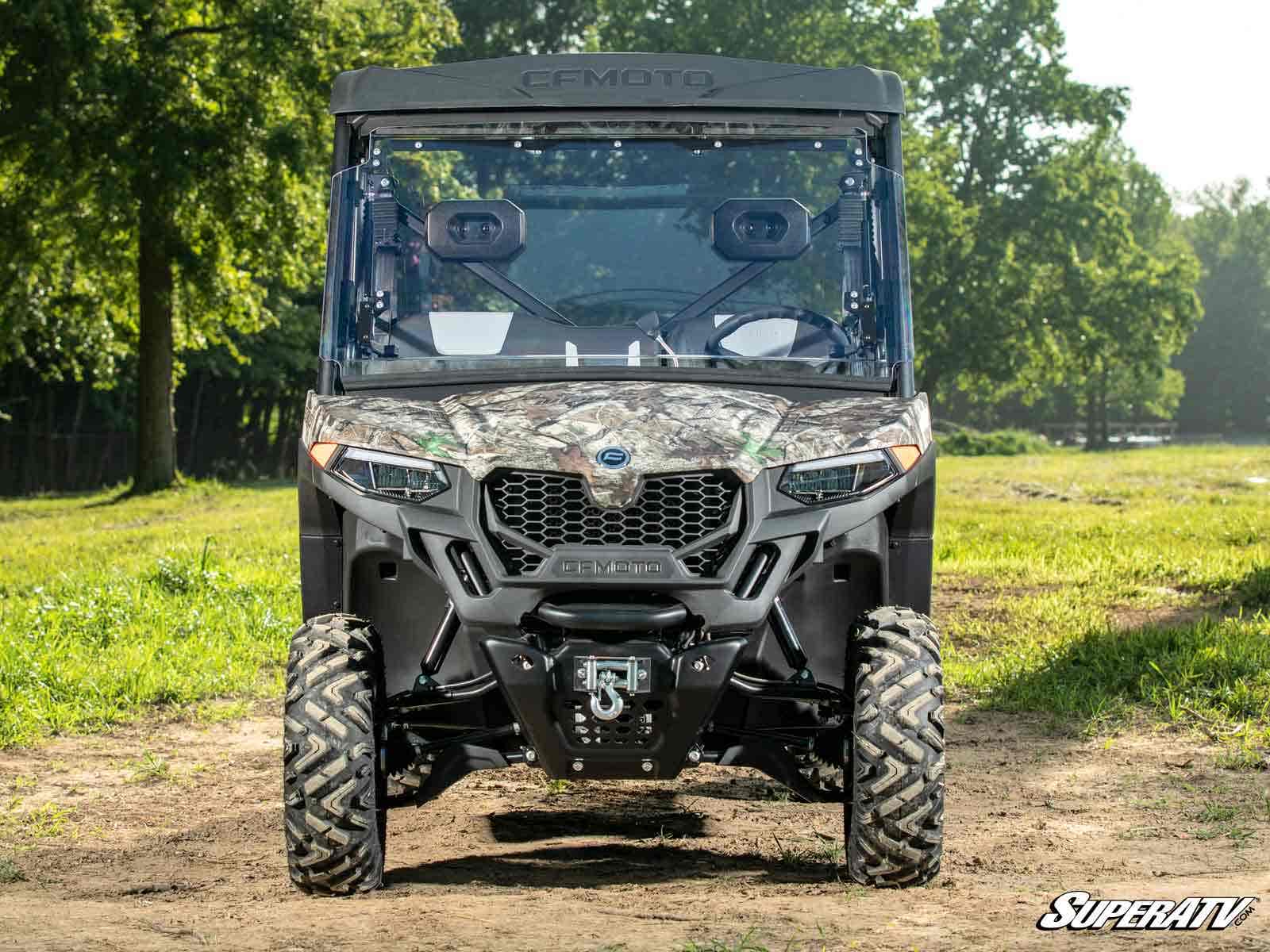 Photo of SuperATV CFMOTO UForce 600 Scratch Resistant Flip Windshield by SuperATV - Premium Windshields for UTVs / Side by Sides