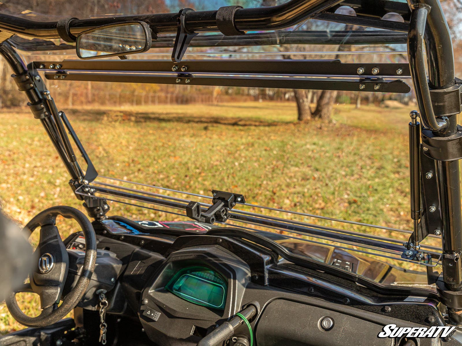 Photo of SuperATV CFMOTO UForce 800 Scratch-Resistant Flip Windshield by SuperATV - Premium Windshields for UTVs / Side by Sides