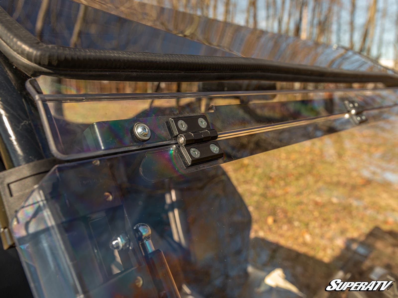Photo of SuperATV CFMOTO UForce 500 Scratch-Resistant Flip Windshield by SuperATV - Premium Windshields for UTVs / Side by Sides