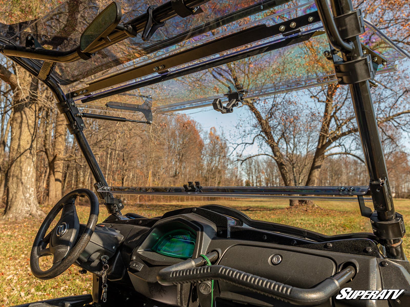 Photo of SuperATV CFMOTO UForce 500 Scratch-Resistant Flip Windshield by SuperATV - Premium Windshields for UTVs / Side by Sides